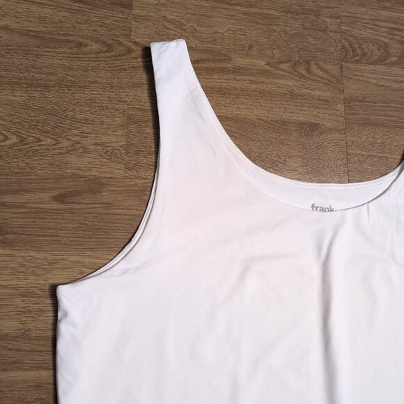 SOLD   NWOT Frank by Frank and Oak Women's Contour Tanks XL Ivory + Grey - Picture 5 of 8